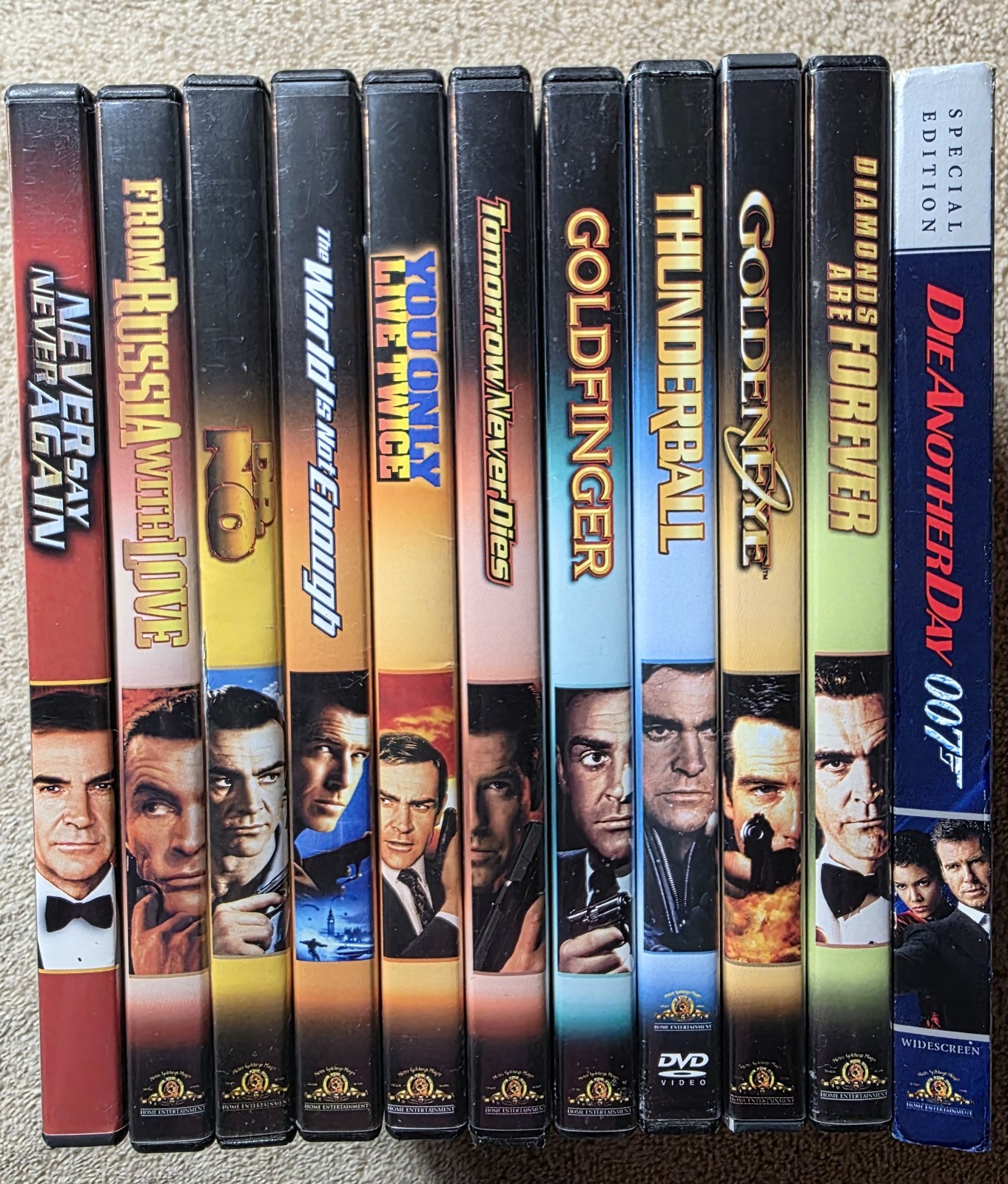 007 Lot Of 11 Movies DVDs. Goldfinger/Dracula. No/Thunderbolt. Goldeeye. VGC & G