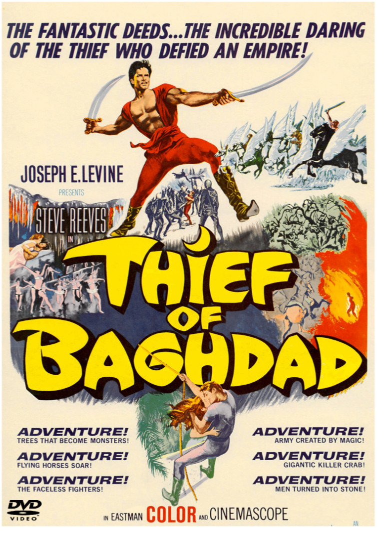 Thief of Baghdad 1961 DVD Steve Reeves Widescreen Remastered Action Sword