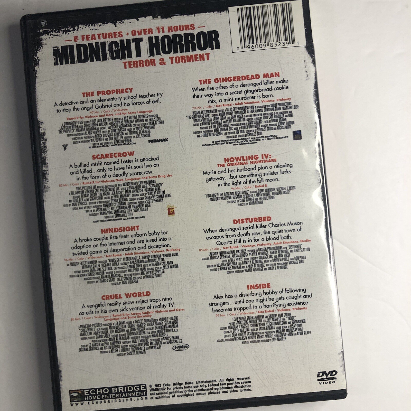 Midnight Horror Collection, Vol. 10 (DVD, 2012, 2-Disc Set)