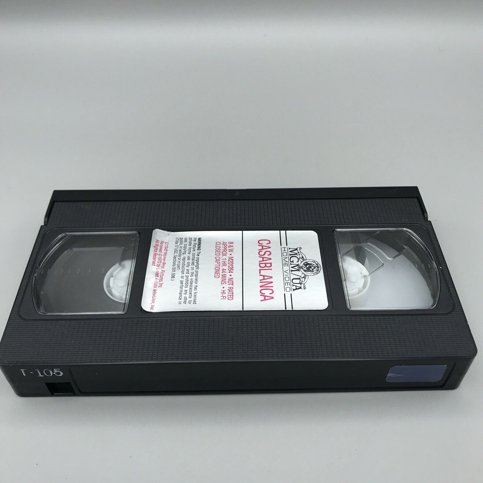 Lot of 4 Vintage Humphrey Bogart VHS Maltese Falcon, African Queen, Casablanca +