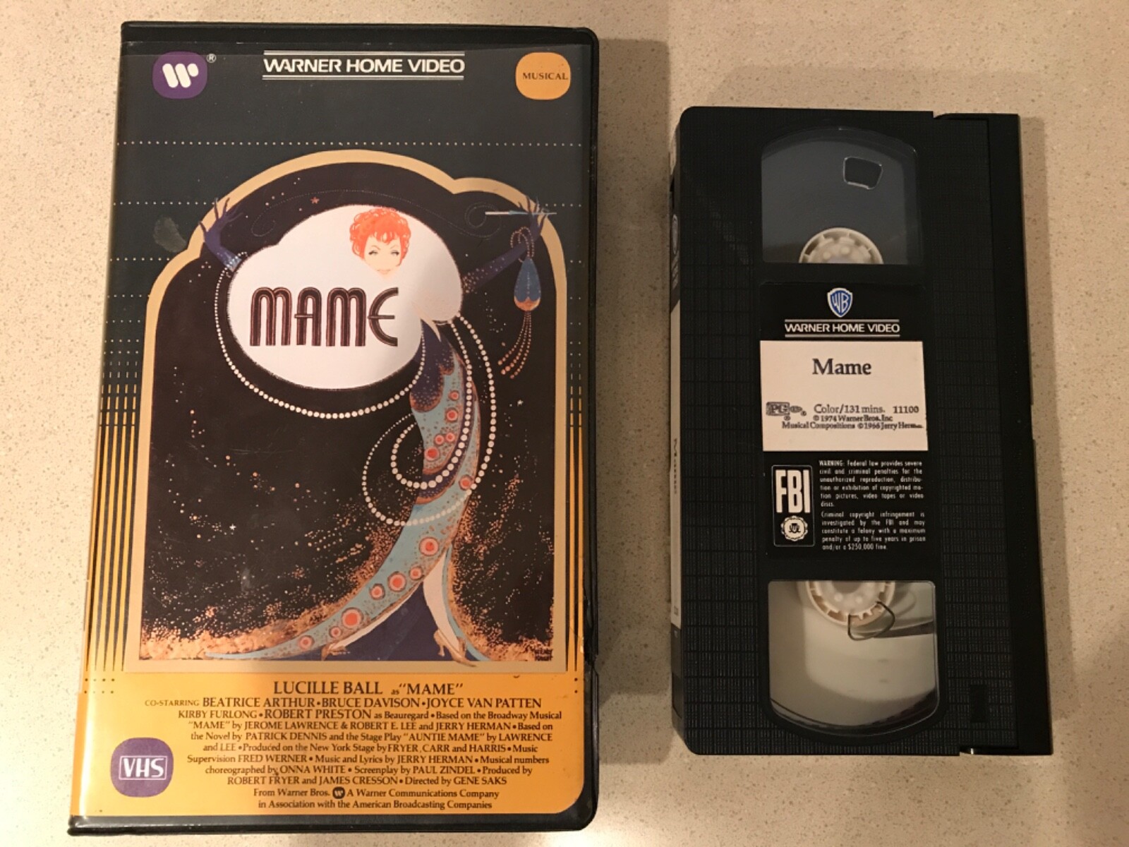 Mame (VHS, 1984, Warner Clamshell) Lucille Ball, Beatrice Arthur, Robert Preston