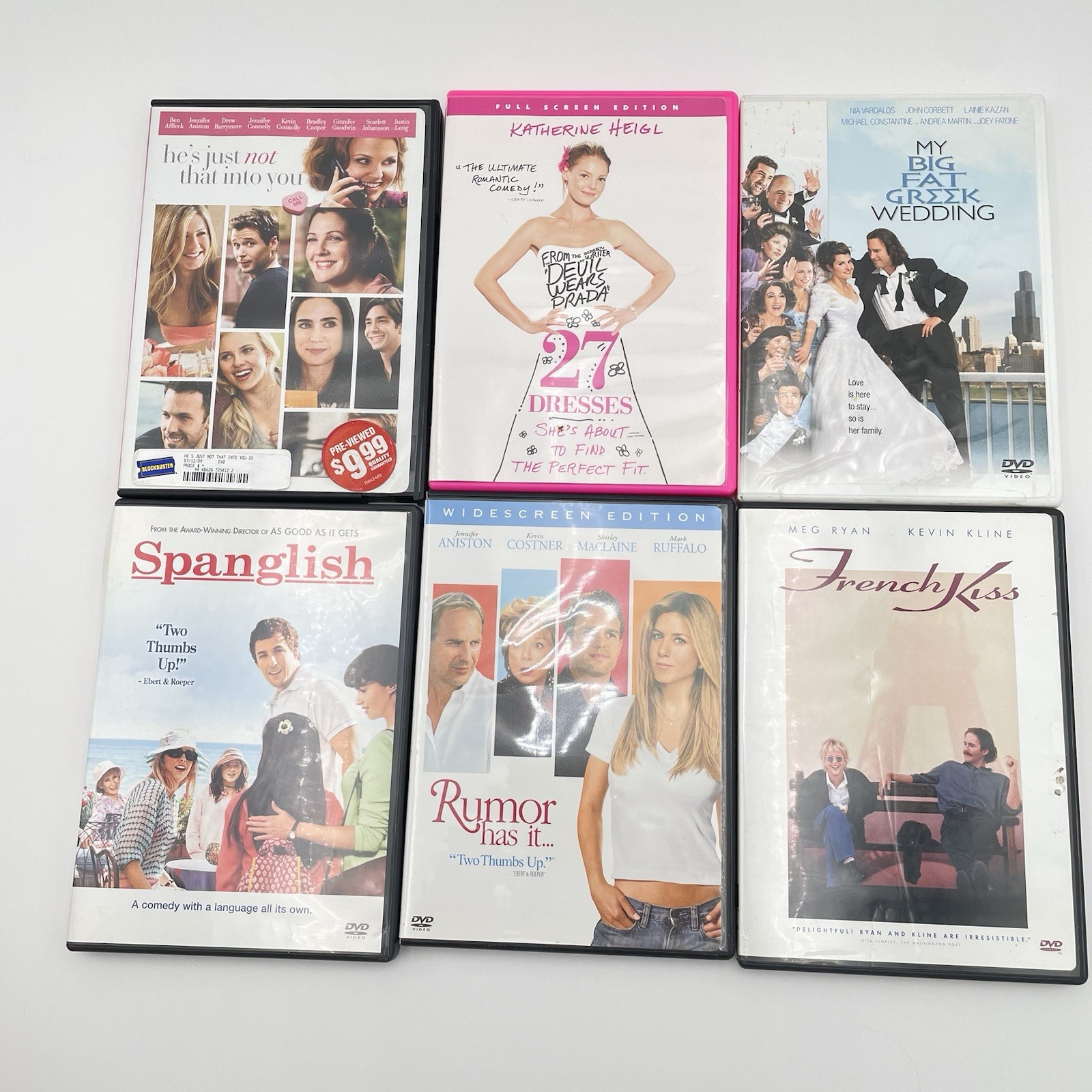 DVD Lot Of 6 Romantic Comedy Movies Various Titles Actors