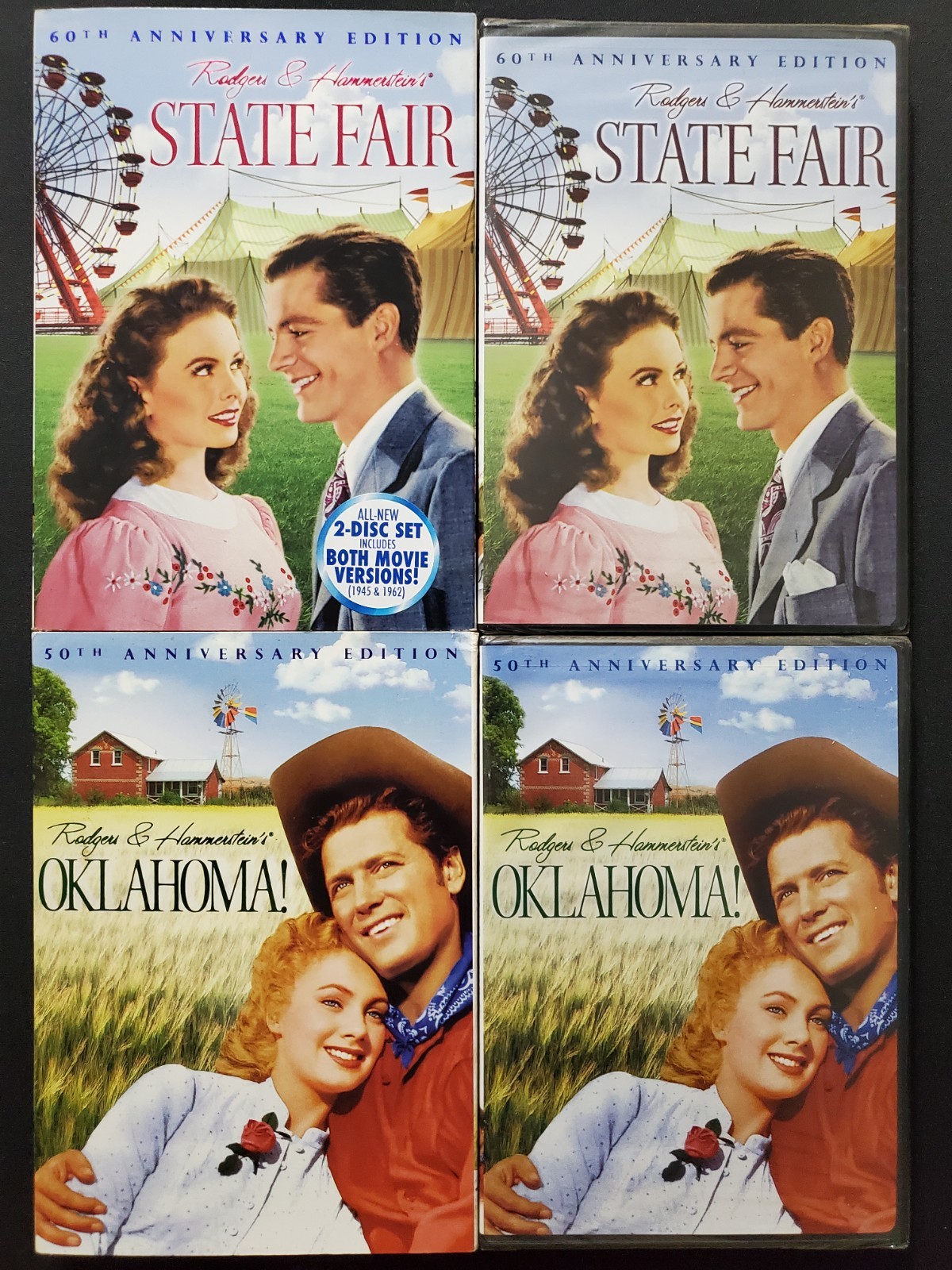Rodgers and Hammerstein’s State Fair & Oklahoma DVD Lot w/ Slipcovers NEW SEALED