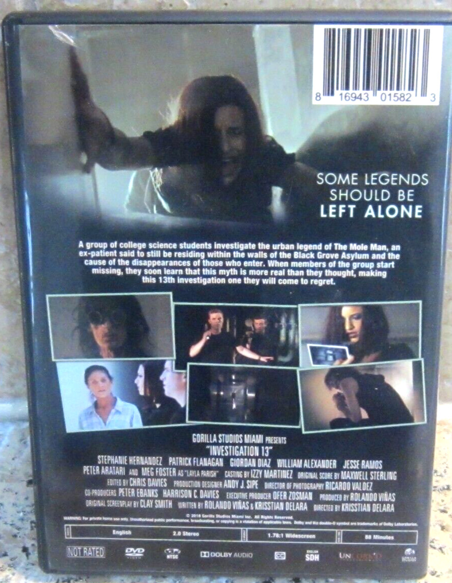 INVESTIGATION 13 DVD 2018 Horror Not Rated. Ships Same Day