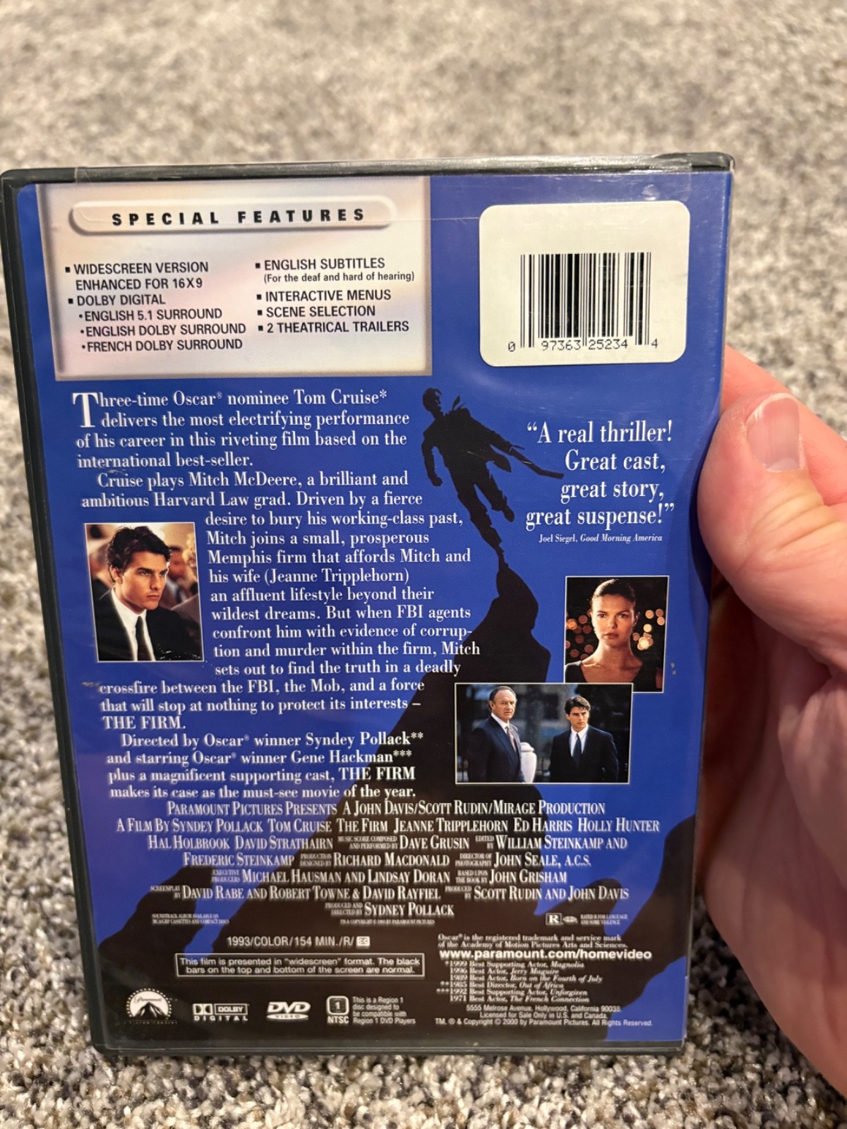 The Firm (DVD, 1993) Tom Cruise – Jeanne Tripplehorn – Ed Harris – NEW