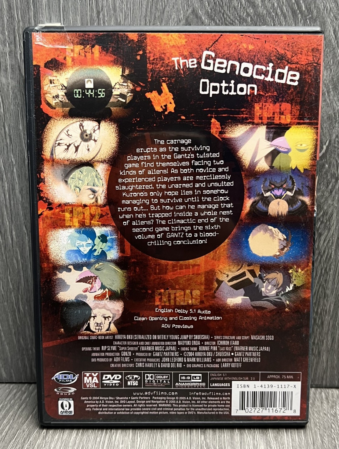 Gantz Vol. 6: Sudden Death (DVD, 2005) ADV Films Anime – Complete