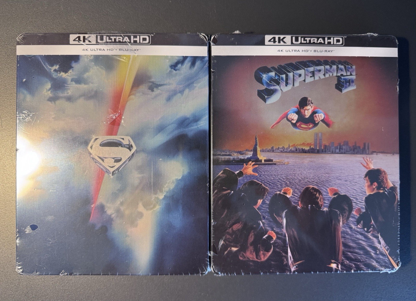 ✅SUPERMAN: THE MOVIE & SUPERMAN II-Combo-2 Steelbooks-4K UHD+Blu-ray-New-*READ*