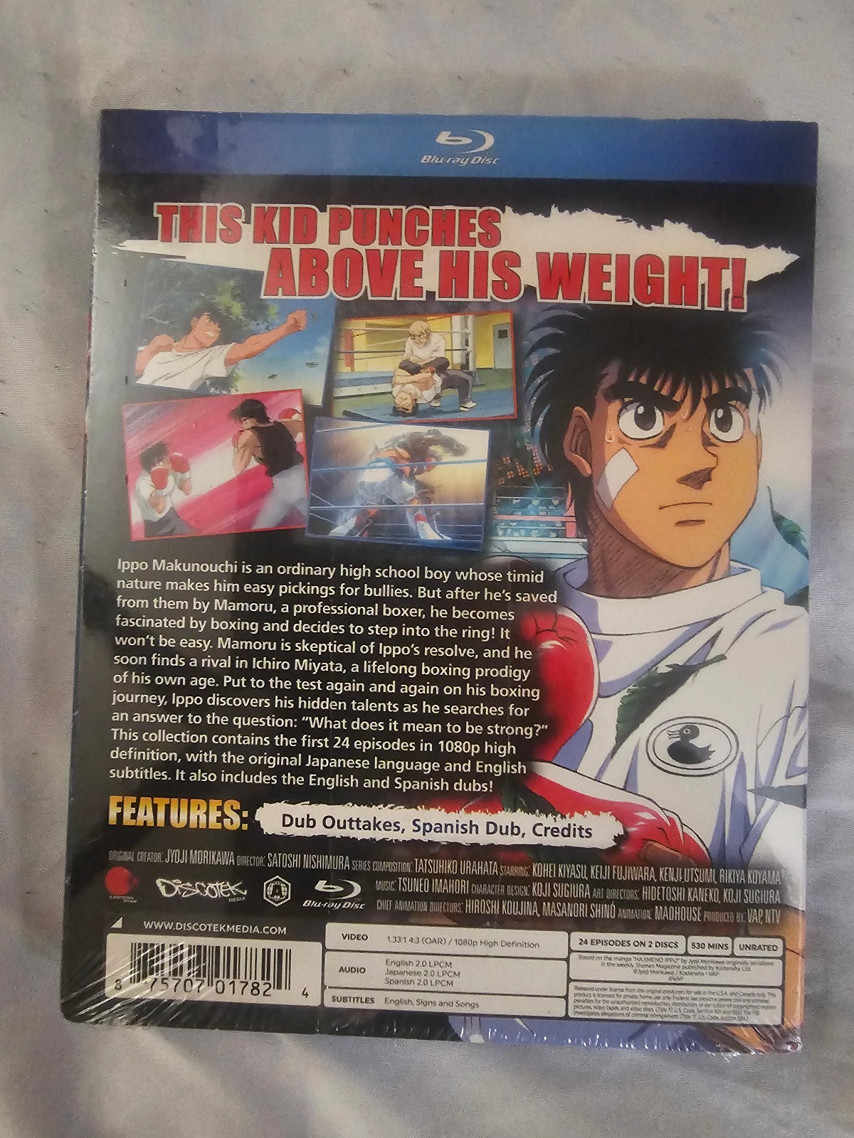 Hajime No Ippo: The Fighting Vol. 1 (Blu-Ray) Brand New *SEALED* w/Slipcover
