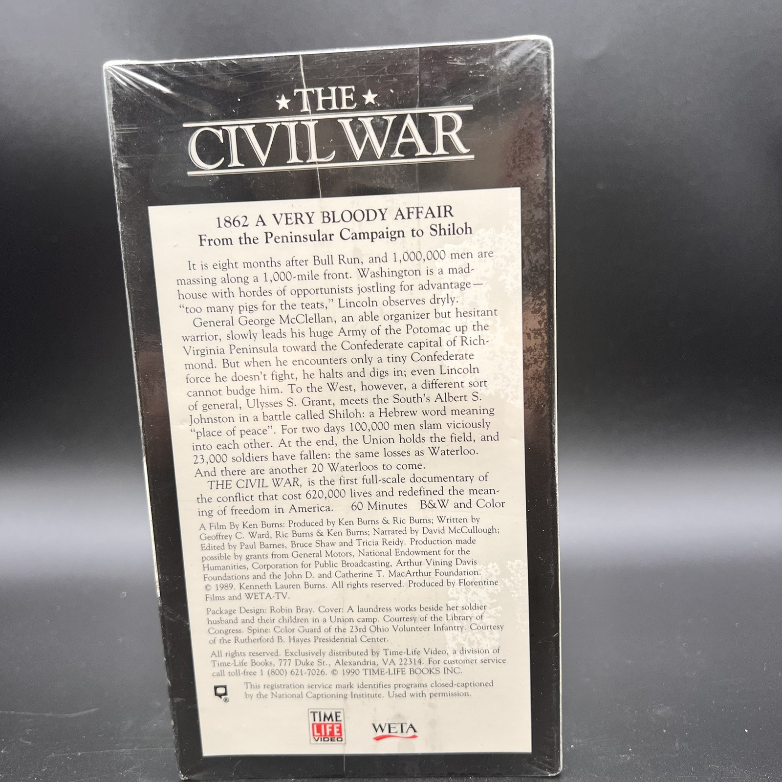 SEALED Ken Burns The Civil War Episode 1: 1861 and 2: 1862 VHS 1990 TimeLife