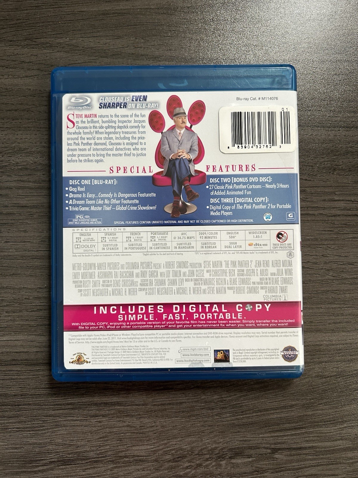 The Pink Panther 2 (Blu-ray/DVD, Steve Martin, Columbia, Comedy, Digital Copy, …