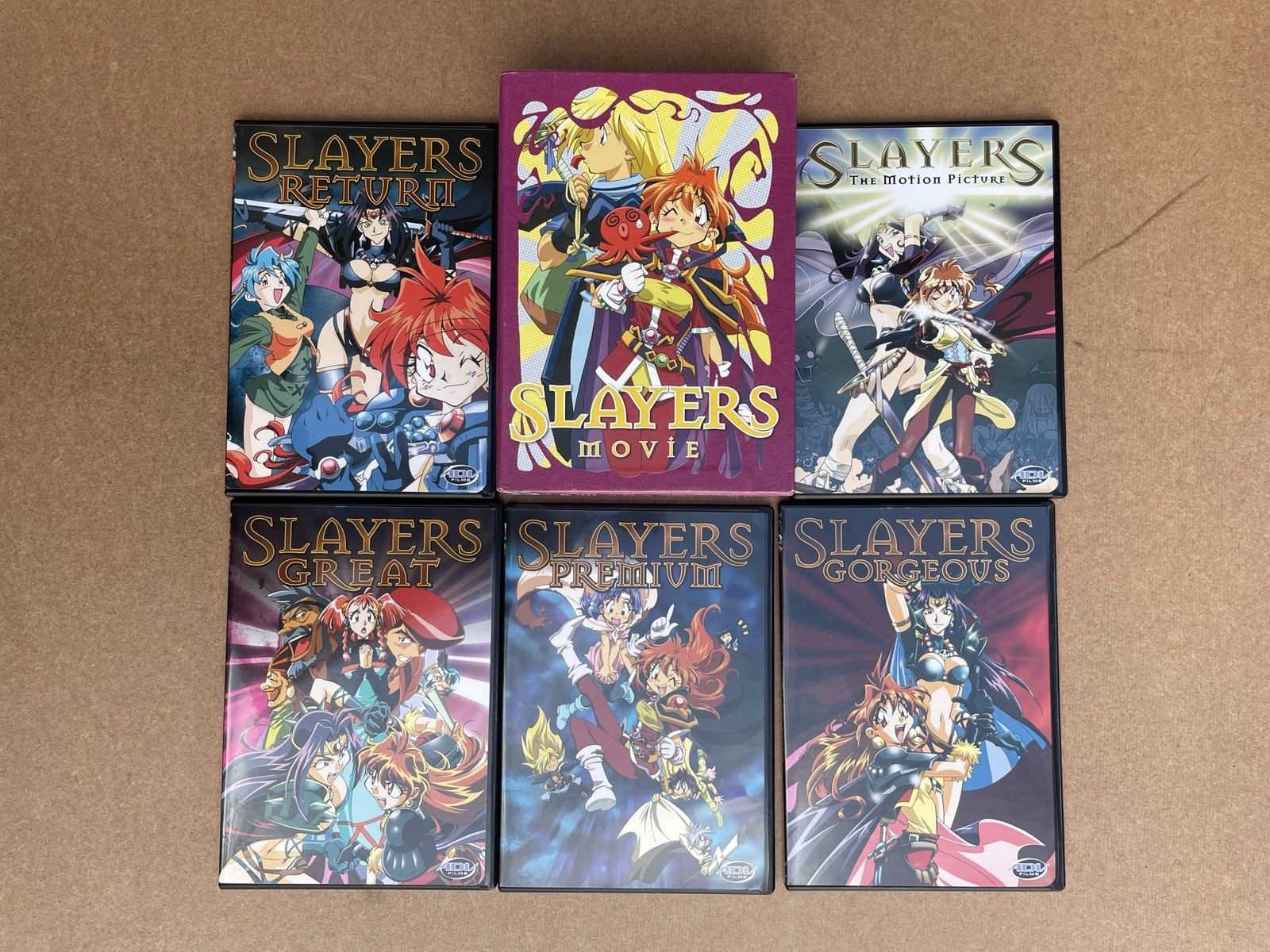 Slayers Movie Box Set Collection All 5 Movies DVD Anime ADV Films OOP