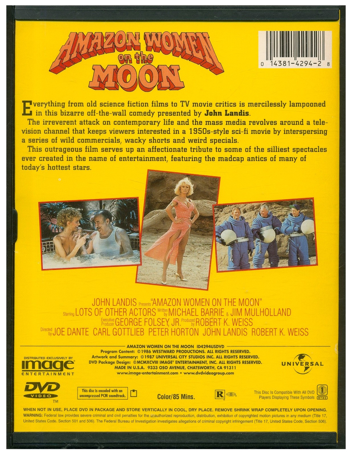 Amazon Women on the Moon 1987 Snap Case DVD Sci-Fi Comedy – John Landis
