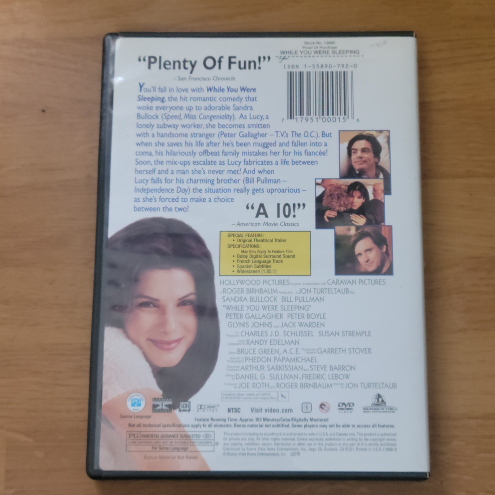 While You Were Sleeping (DVD, 1995) Sandra Bullock, Bill Pullman —