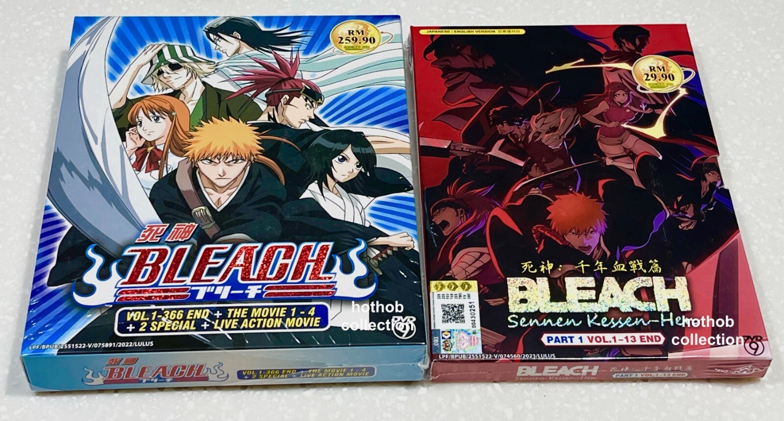 Bleach (VOL.1-366 + 4 Movie + 2 Sp + Live Film + Thousand-Year Blood War) ~ DVD