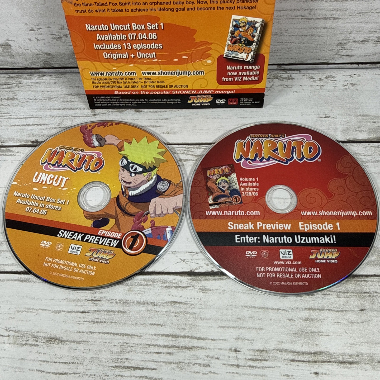 Shonen Jump Promo DVD Lot Naruto Bleach Prince Tennis Hikaru Anime Set