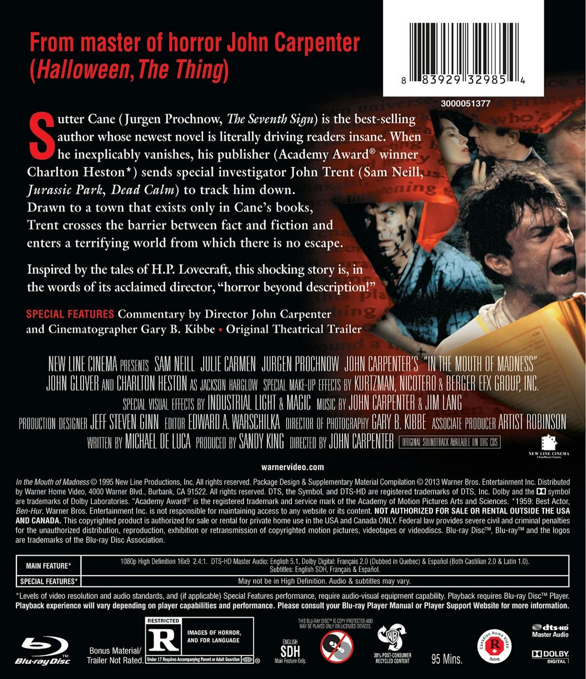 In the Mouth of Madness Blu-ray Sam Neill NEW