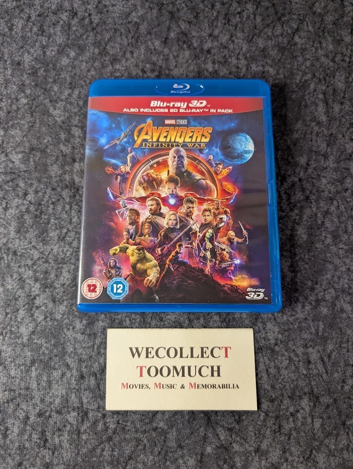 Avengers Infinity War 2018 Blu-Ray 3D Marvel 2 Disc UK Import Widescreen :)
