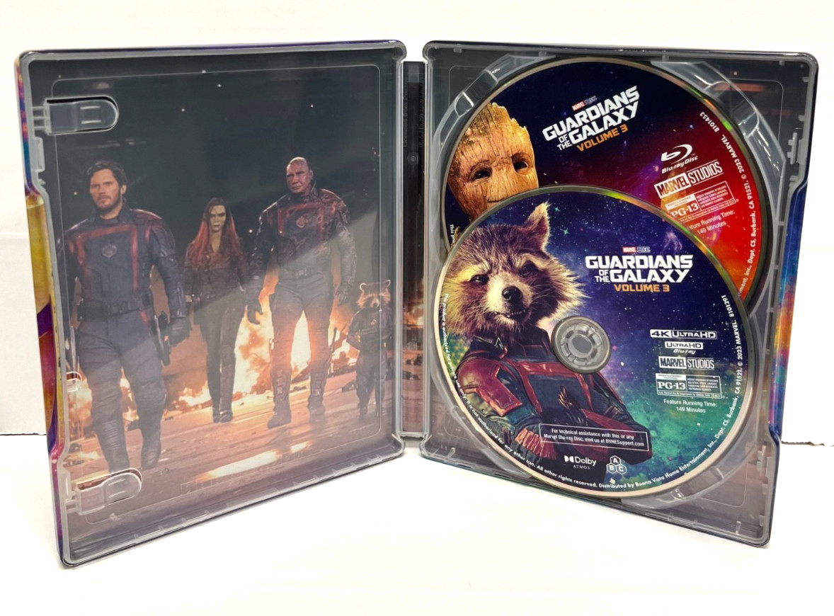 Guardians of the Galaxy Vol. 3 4K Steelbook 2023 Marvel No Code READ DESCRIPTION