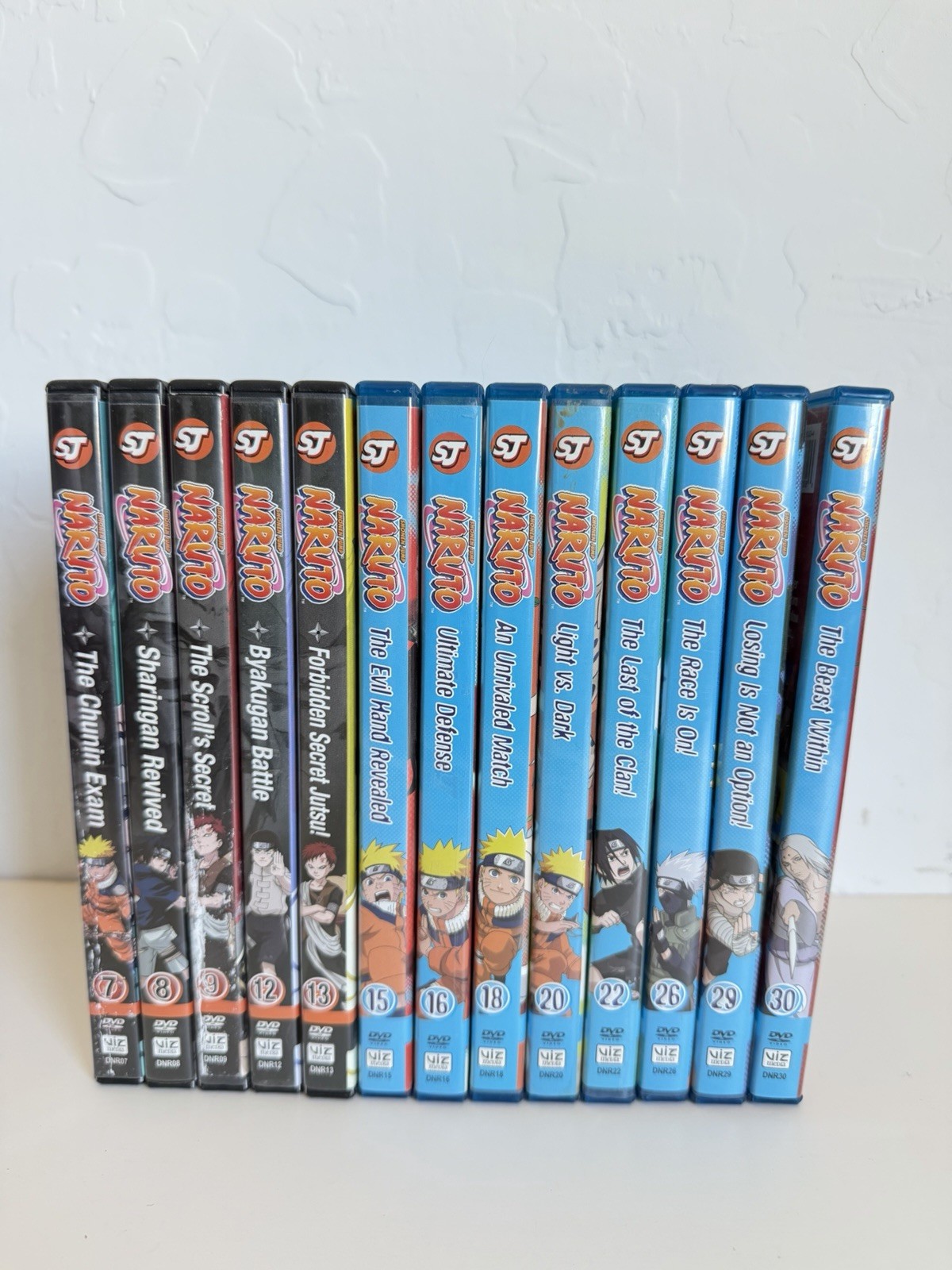Naruto Anime DVD Lot 12 Volumes Viz Media Classic Series Retro + 1 Empty Case