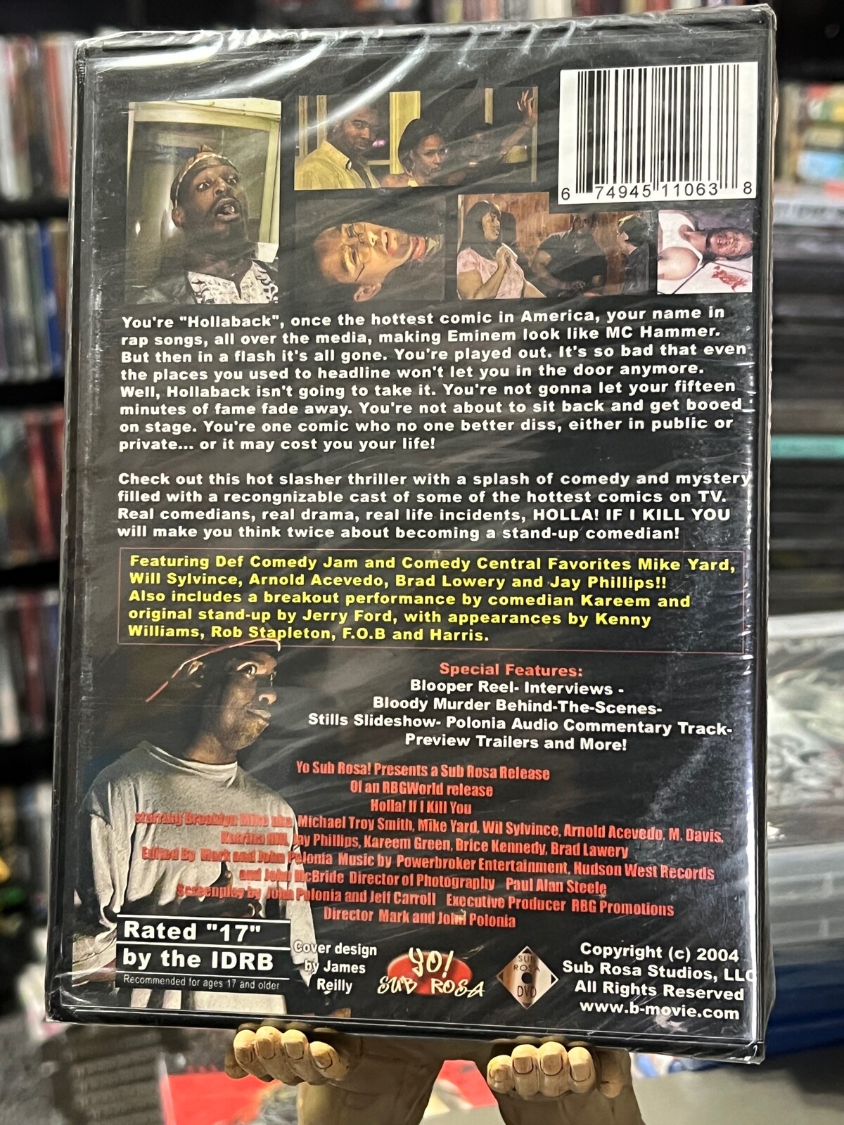 Holla If I Kill You (DVD) John Polonia, Mark Polonia, Sub Rosa DVD! BRAND NEW!