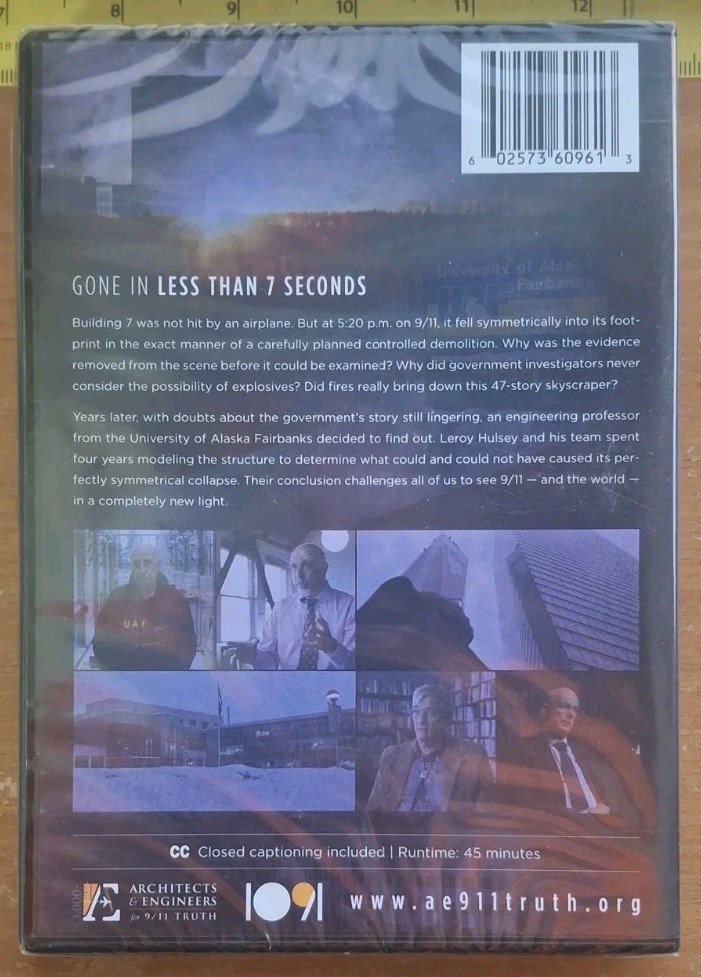 Seven A Dylan Avery Film Ed Asner Narration DVD 9/11 Truth Sealed Ships Free!