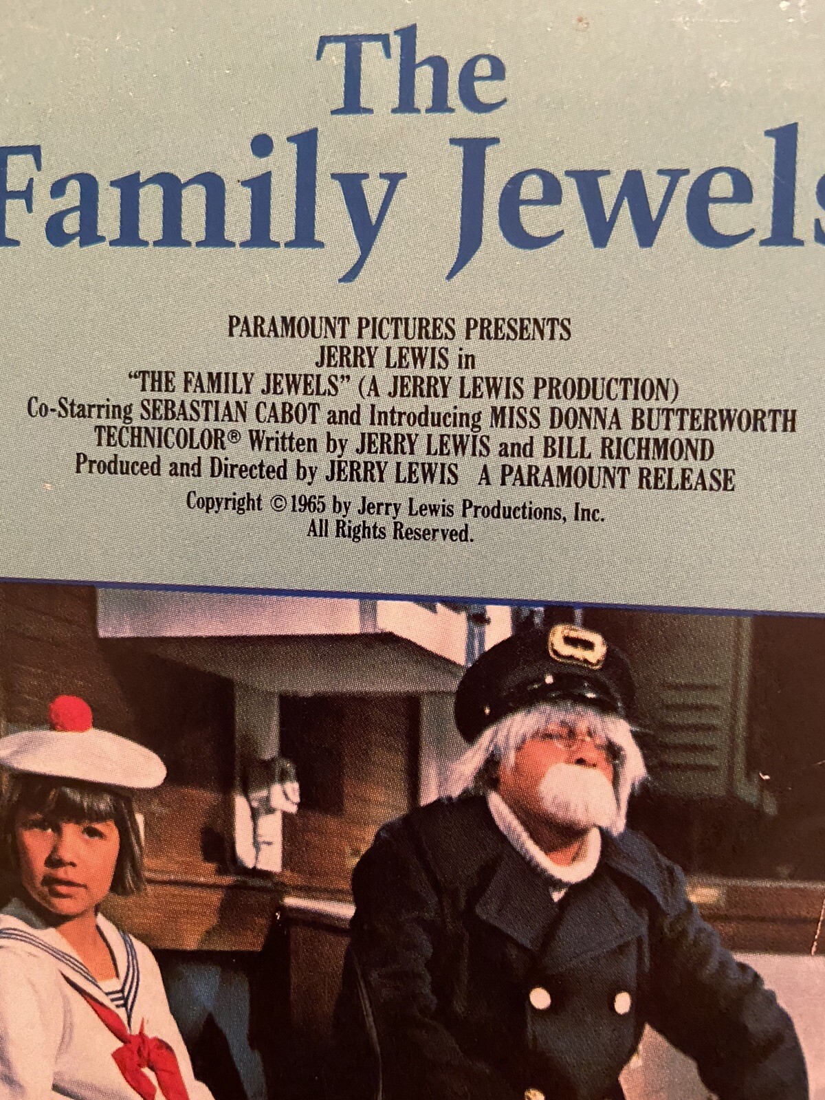 THE FAMILY JEWELS VHS~ JERRY LEWIS SEBASTIAN CAB0T