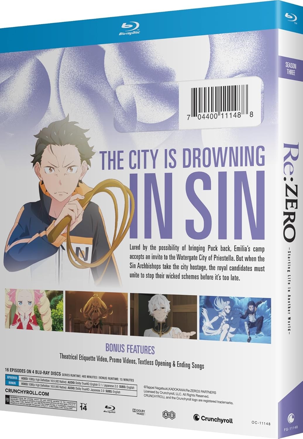 Re:Zero -Starting Life In Another World- S3 (Blu-ray) PREORDER SHIP 7/28/26