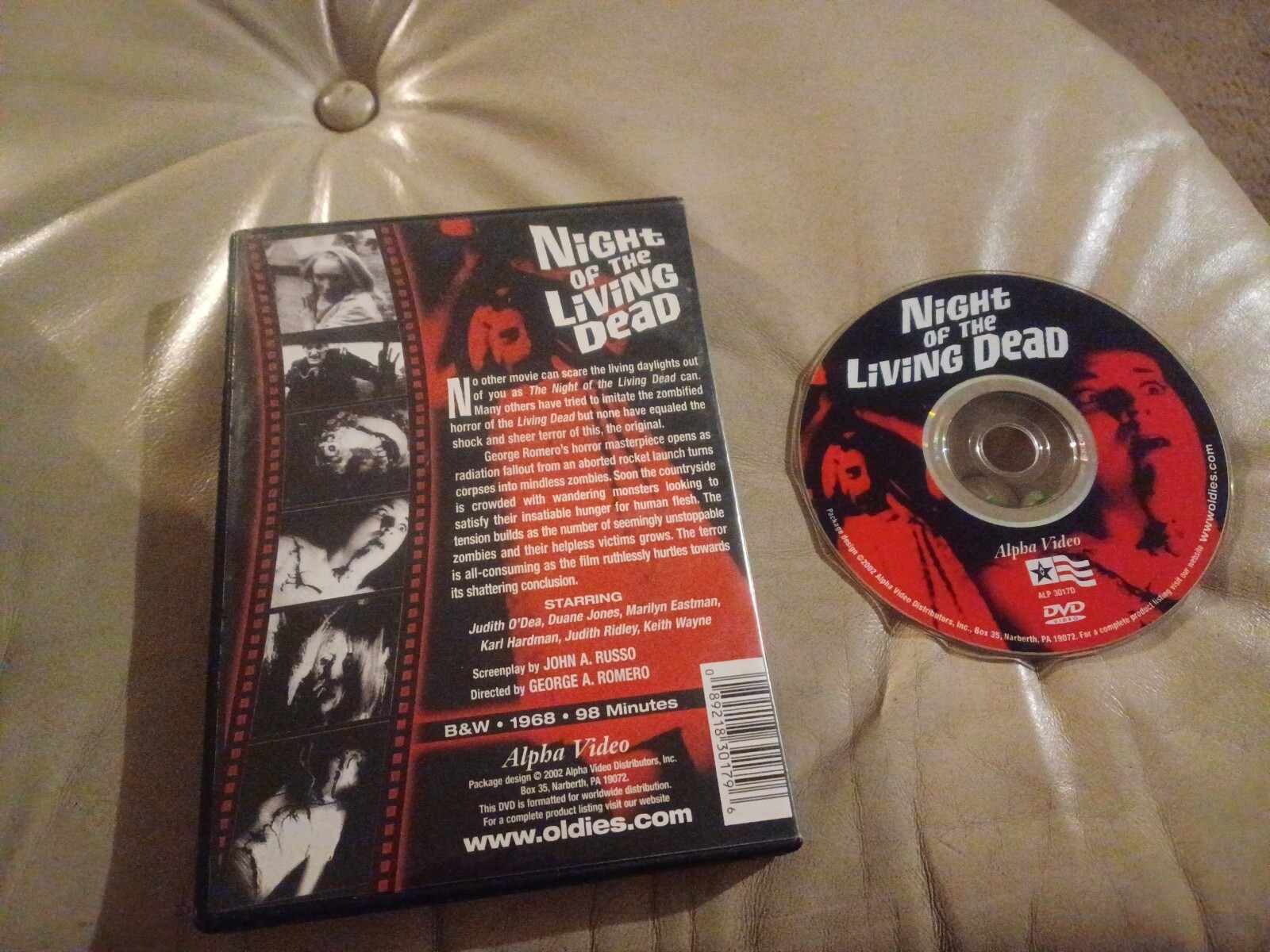 Night of the Living Dead•DVD•Black & White 1968•98 Minutes•Alpha Video 2002•
