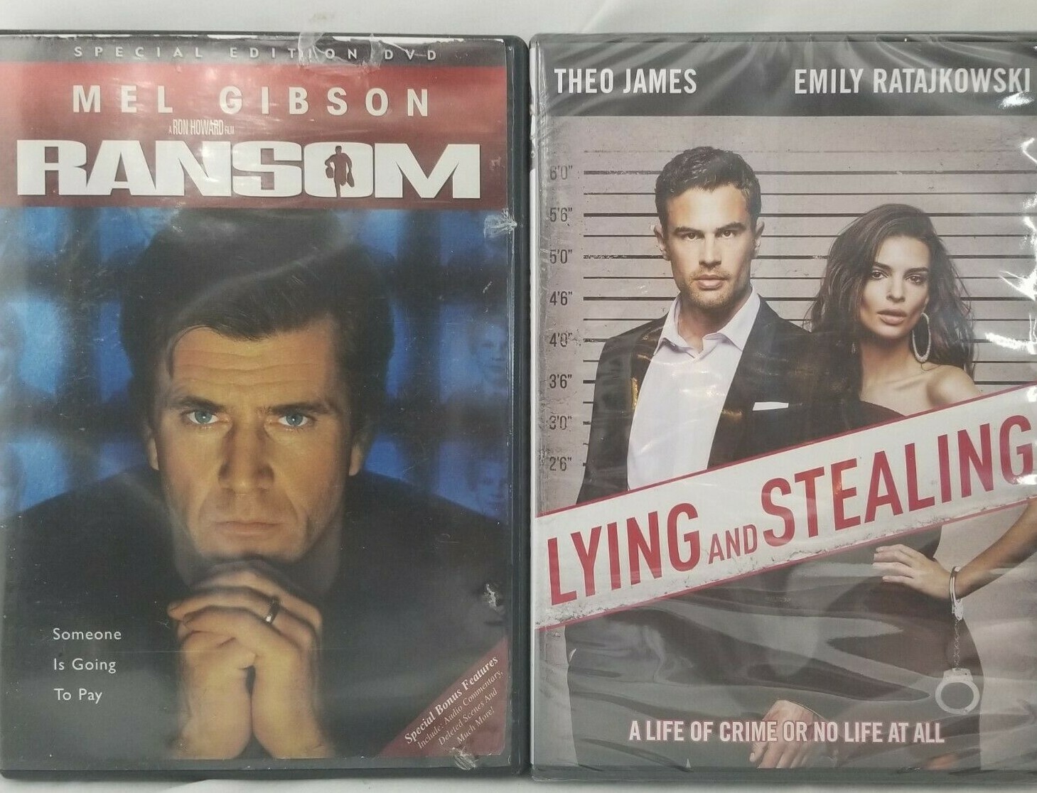 2 Action DVD RANSOM Special Edition Mel Gibson Rene Russo & LYING & STEALING NEW