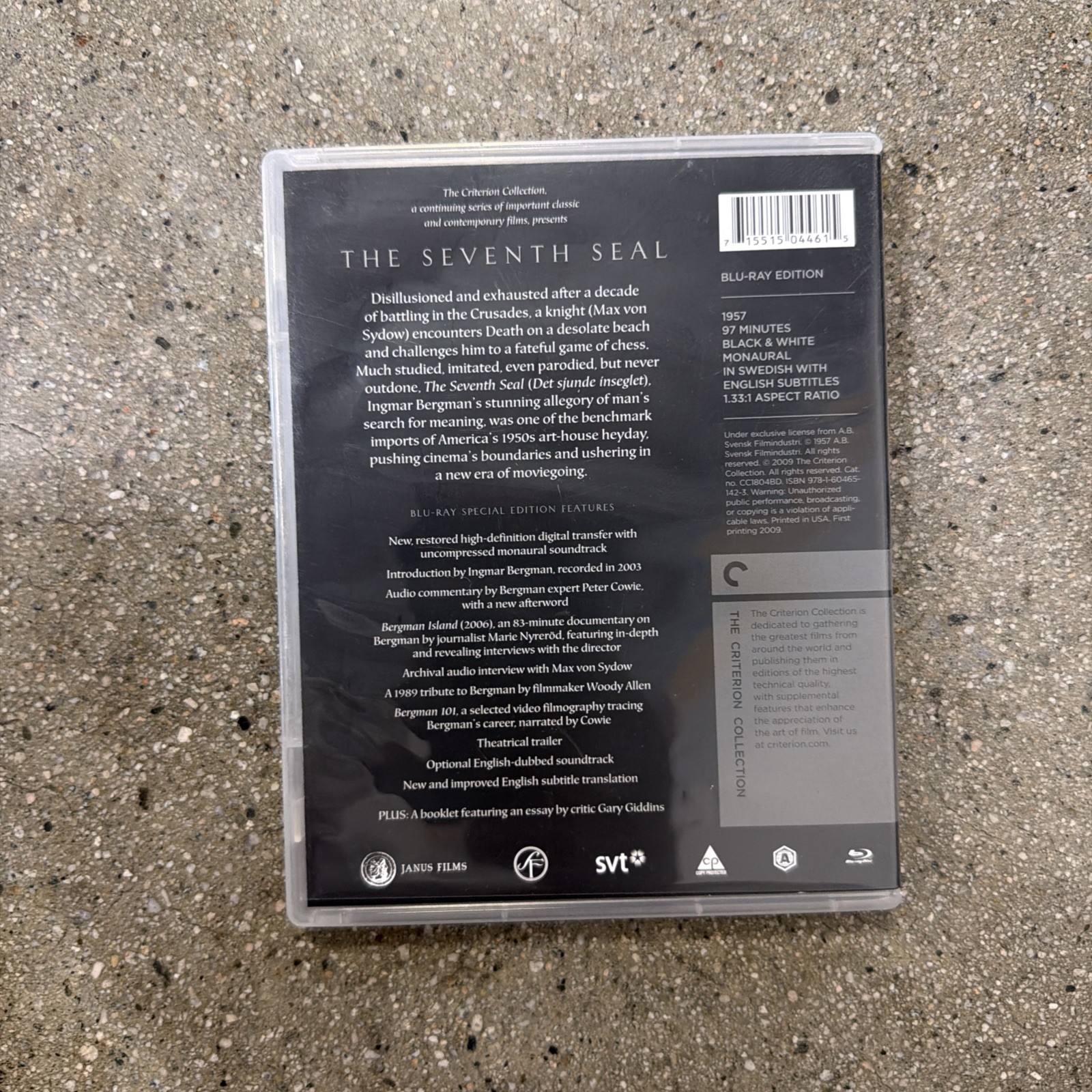 The Seventh Seal (Criterion Collection) (Blu-ray, 1957) Scratch Free Disc