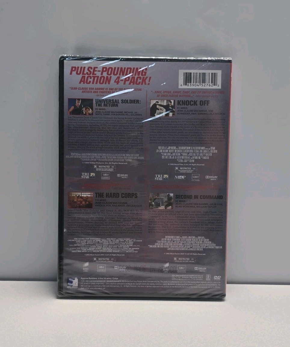 Jean-Claude Van Damme 4 Movie Collection DVD 1998-2006 Action Hits New Sealed
