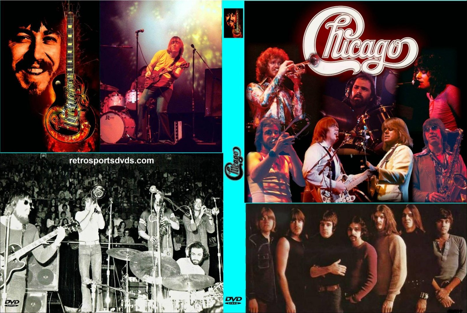 CHICAGO live concerts Chicago Transit Authority Terry Kath rock 4 DVDs