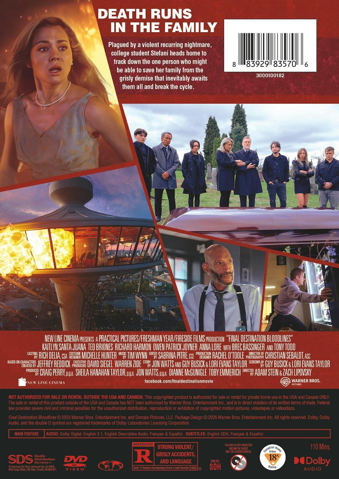 Final Destination Bloodlines DVD NEW