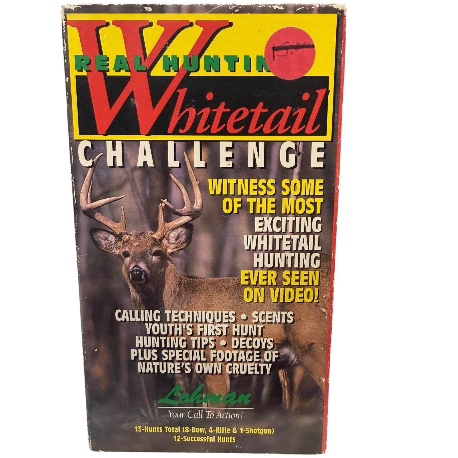 VHS Real Hunting Whitetail Challenge Lohman Bow Rifle Shotgun 1995 60 Mins OOP