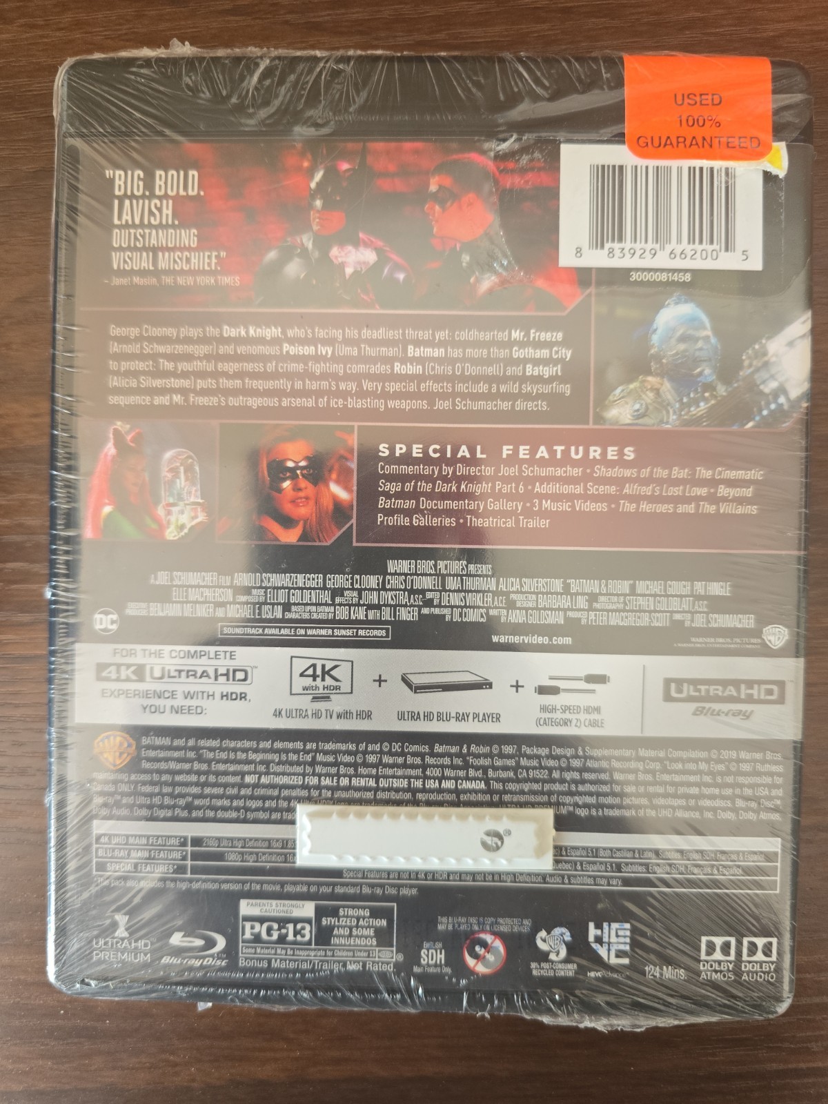 Batman & Robin (Ultra HD, 1997) 4K Blu-ray