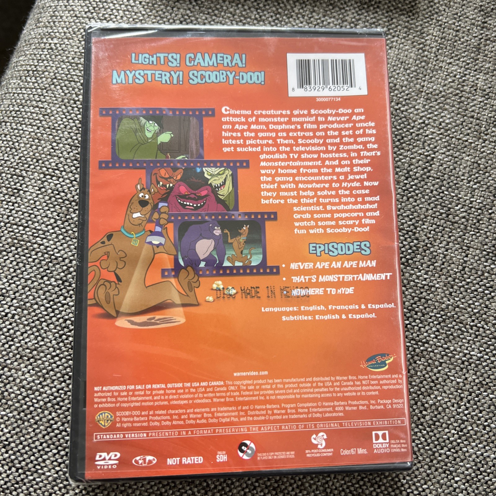 Scooby-Doo and the Movie Monsters DVD NEW Warner Brothers