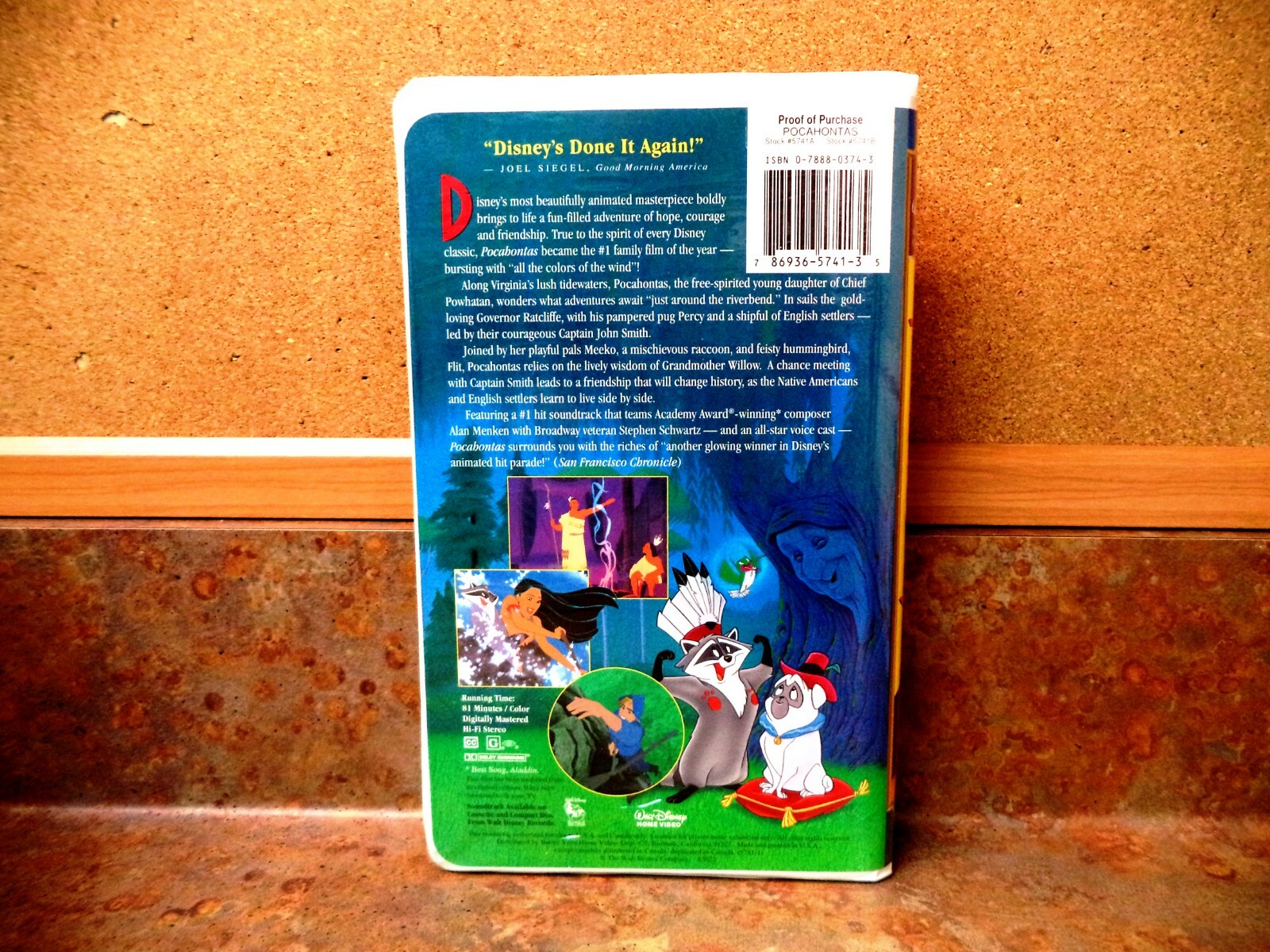 DISNEY’S Pocahontas (VHS 1996) Voices of: Mel Gibson, Linda Hunt, Christian Bale