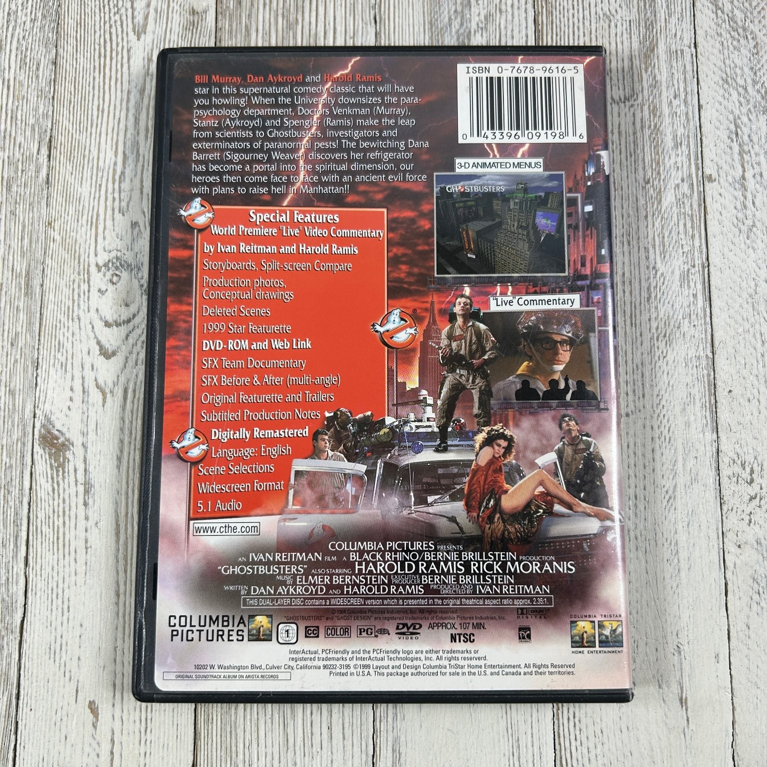 Ghostbusters DVD 1984 Collector’s Series Bill Murray Dan Aykroyd Ivan Reitman