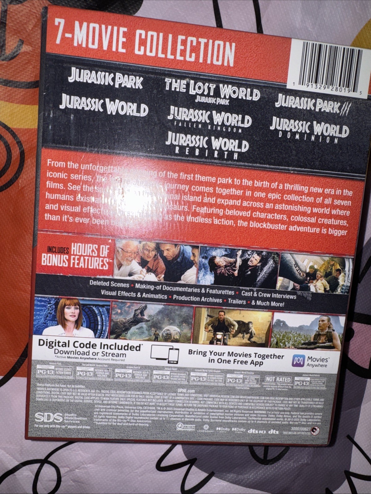 Jurassic World 7-Movie Collection – Blu-ray + Digital Blu-ray NEW