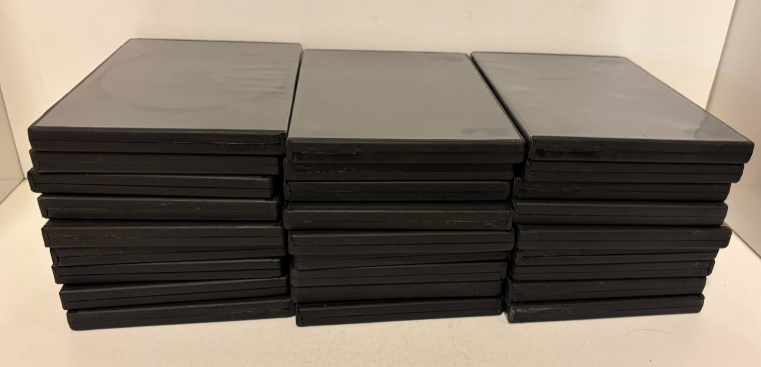 DVD Cases Empty 3 Disc capacity Lot Of 27 Gently Used