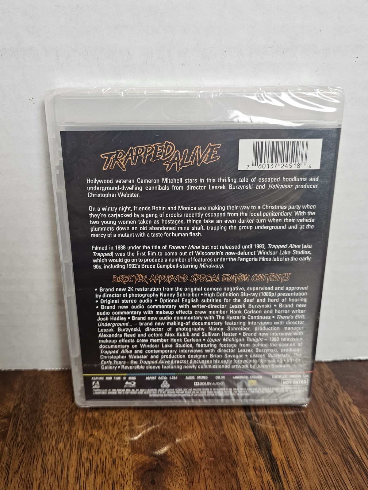 Trapped Alive (Blu-ray, 1988) BRAND NEW SEALED bluray Arrow Video Horror