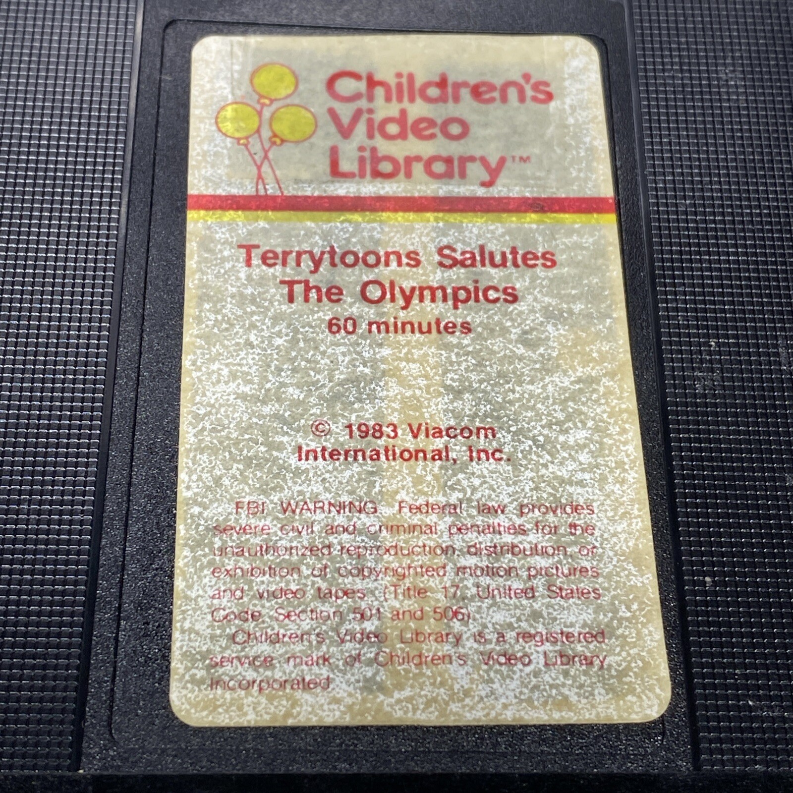 Viacom TerryToons Salutes The Olympics VHS Tape 1984 Cartoon Show Rare Clamshell