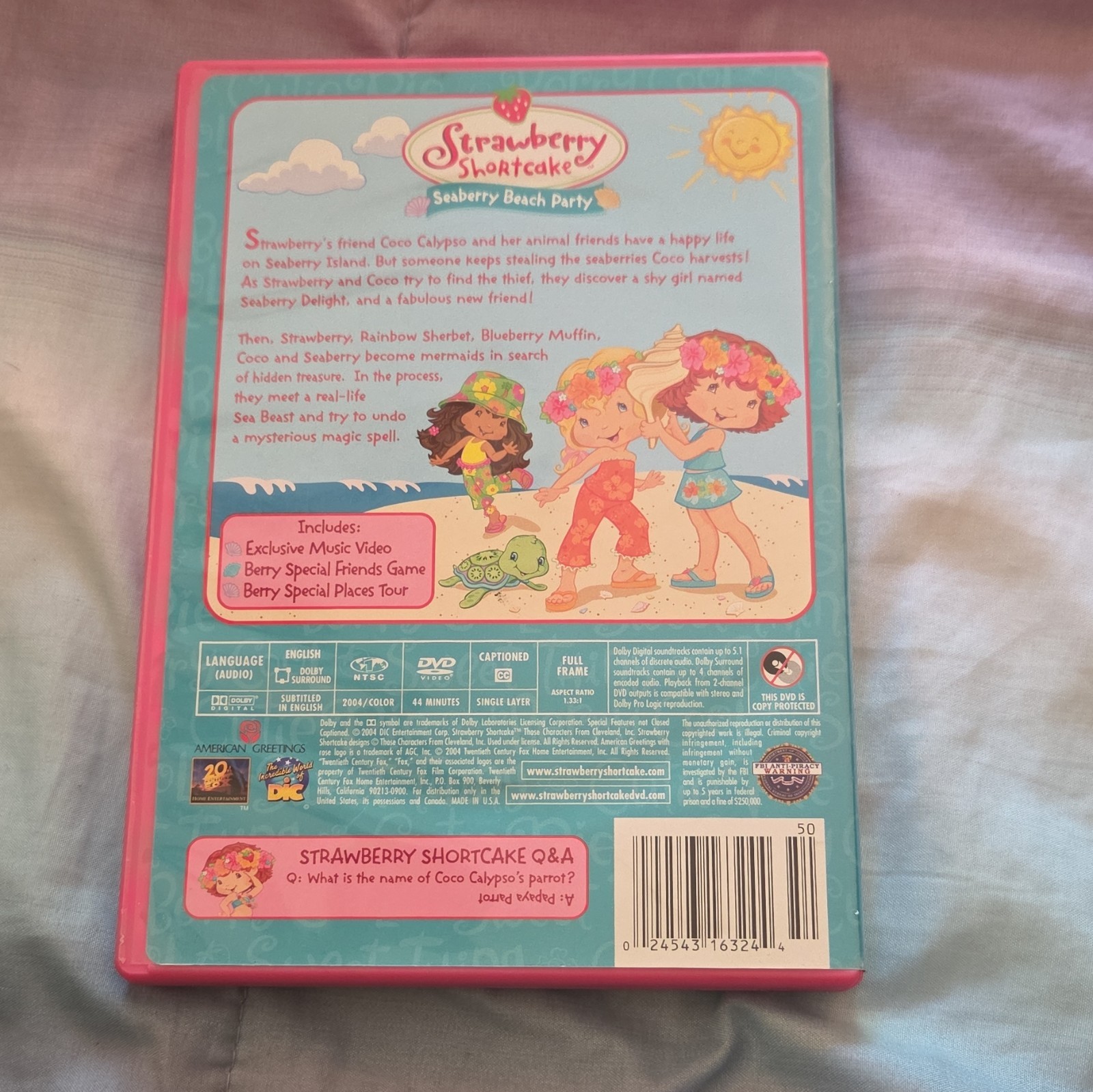 20th Century Fox Strawberry Shortcake Seaberry Beach Party DVD G 2004 Reg 1