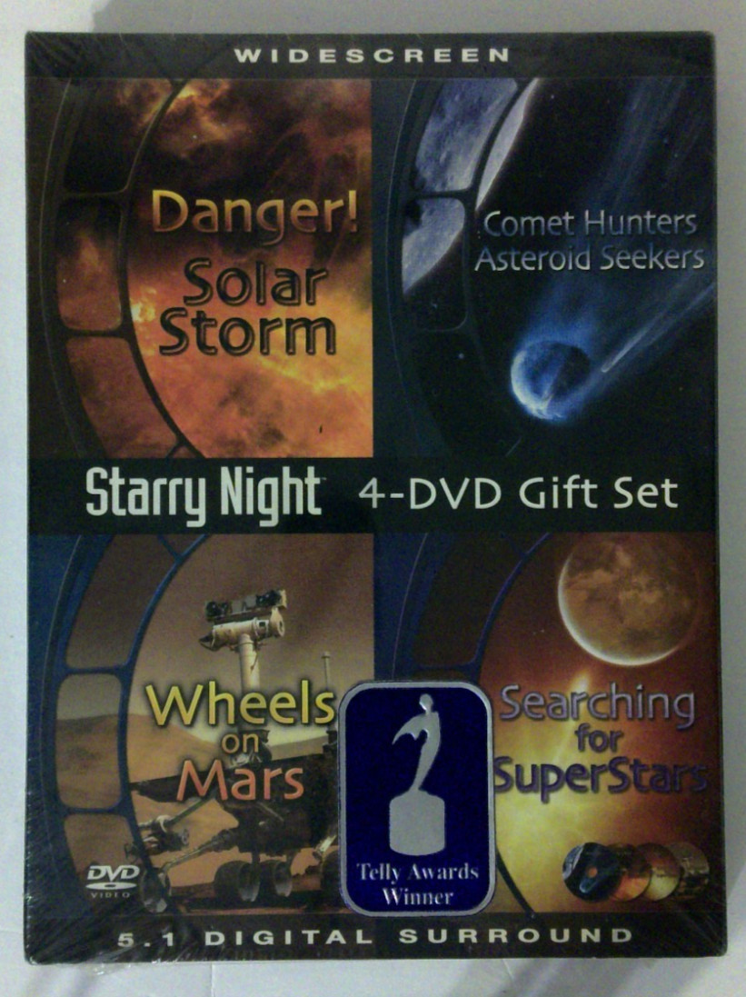 Starry Night 4 DVD Gift Set Wheels on Mars Comet Hunters Danger! Solar Storm