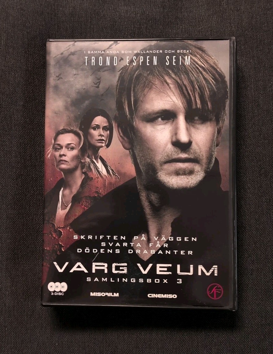 Varg Veum samlingsbox 3-DVD set Trond Espen Sein Skriften på veggen Svarta Far