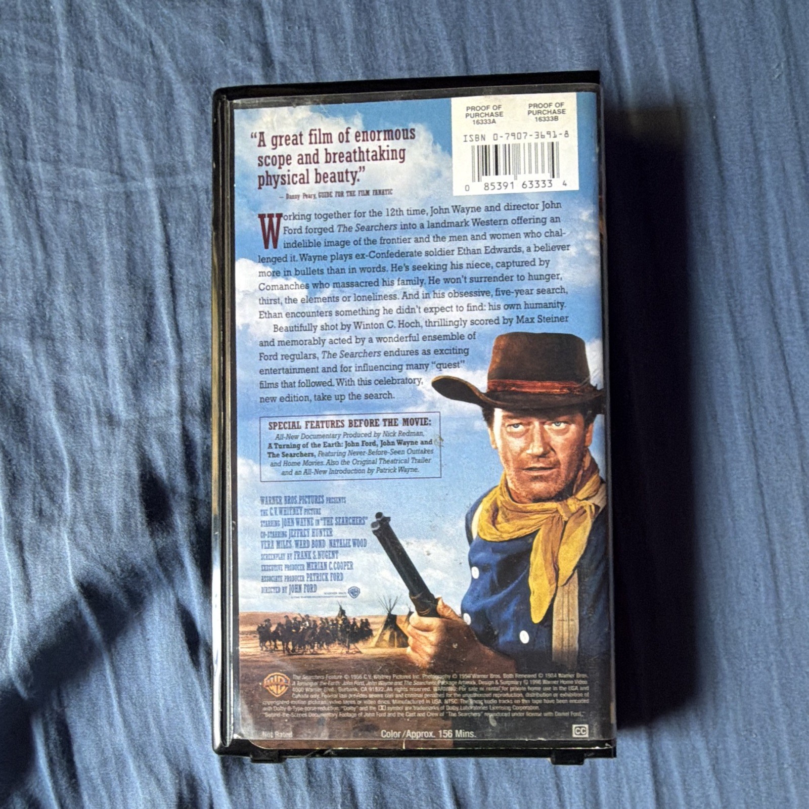 The Searchers VHS NTSC NR 1956 John Wayne Warner Home Video Special Edition