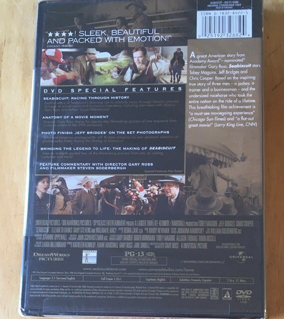 Seabiscuit with Tobey Maguire, Jeff Bridges, Chris Cooper DVD (New/Unopened)