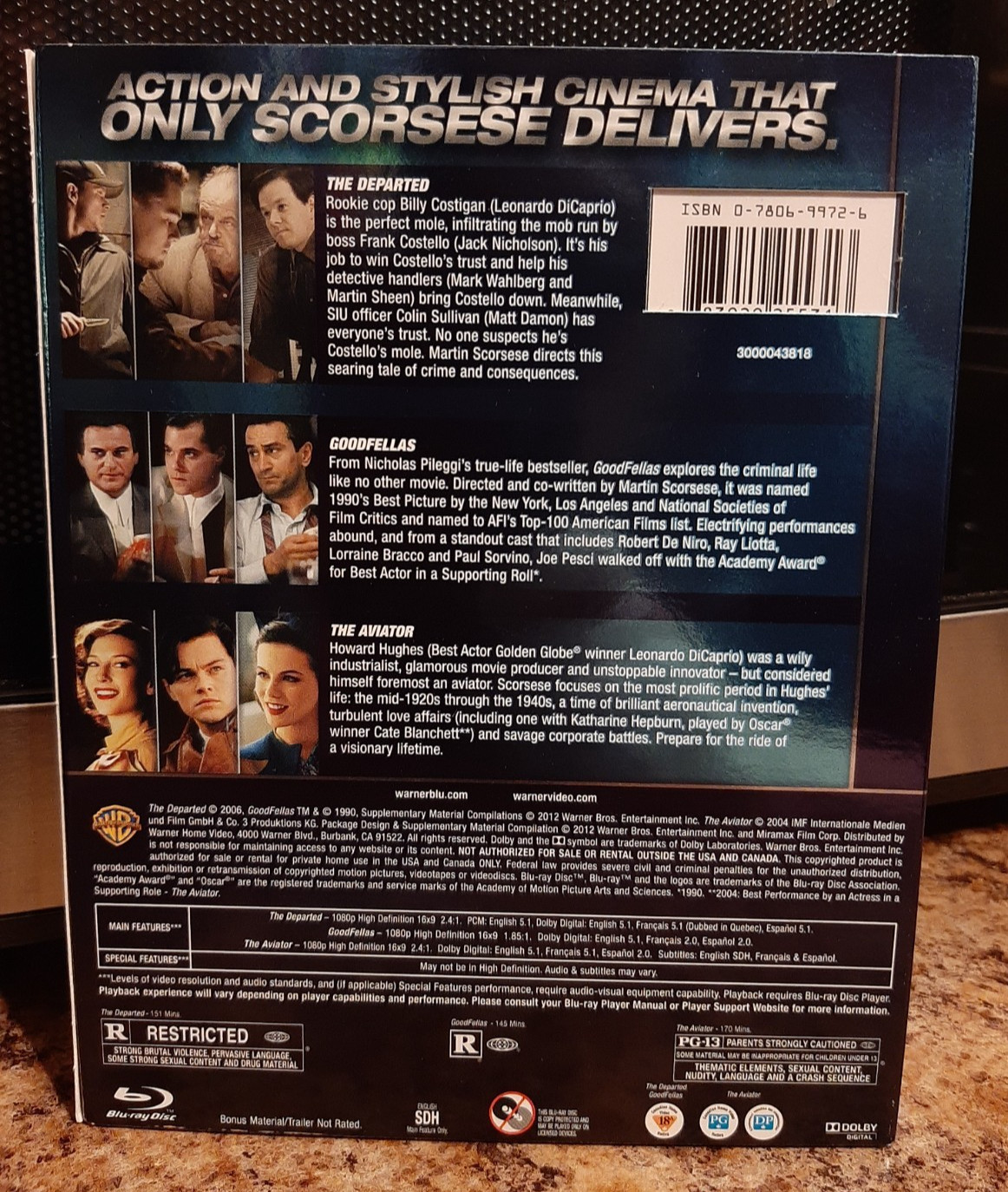 The Departed / Goodfellas / the Aviator blu-ray (BRAND NEW, SEALED) Scorsese