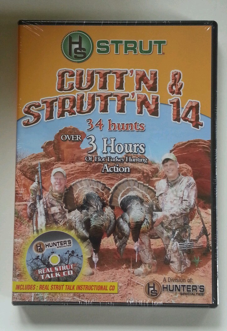 H.S. STRUT CUTT’N & STRUTT’N 14 TURKEY HUNTING DVD & REAL STRUT INSTRUCTIONAL CD