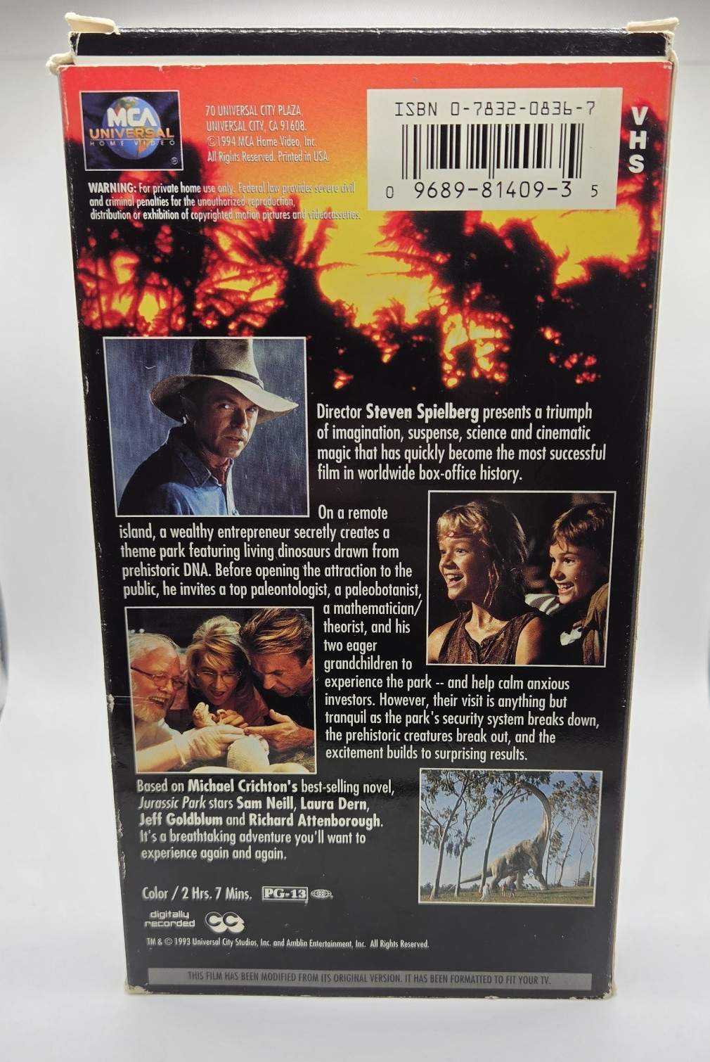Free Same Day Shipping Jurassic Park First Print VHS